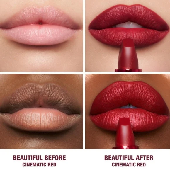 Charlotte Tilbury Matte Revolution Lipstick: Cinematic Red .03oz (Travel Sz) NIB - Picture 4 of 7